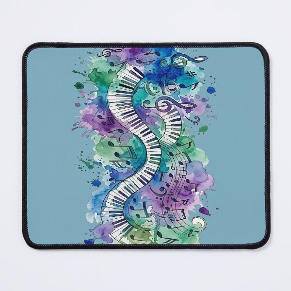 Item preview, Abstract Watercolor Piano Melodies - Vibrant Musical Art designed and sold by Style-InkPulse.