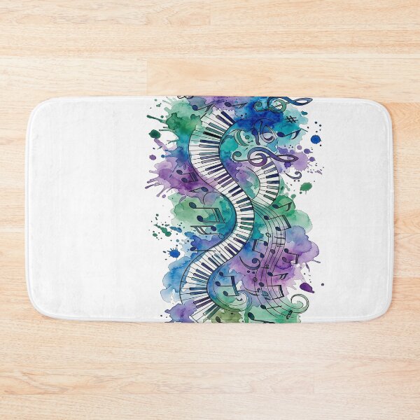 Item preview, Abstract Watercolor Piano Melodies - Vibrant Musical Art designed and sold by Style-InkPulse.