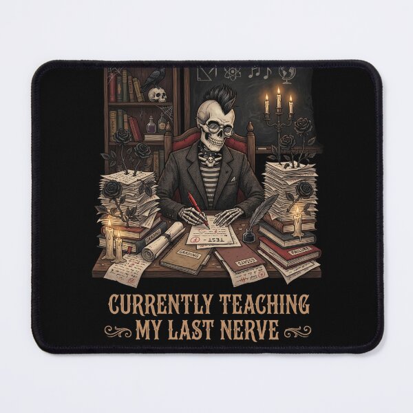 Item preview, Currently Teaching My Last Nerve Funny Gothic Teacher designed and sold by printedartgoods.