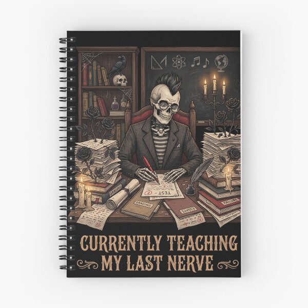 Item preview, Currently Teaching My Last Nerve Funny Gothic Teacher designed and sold by printedartgoods.