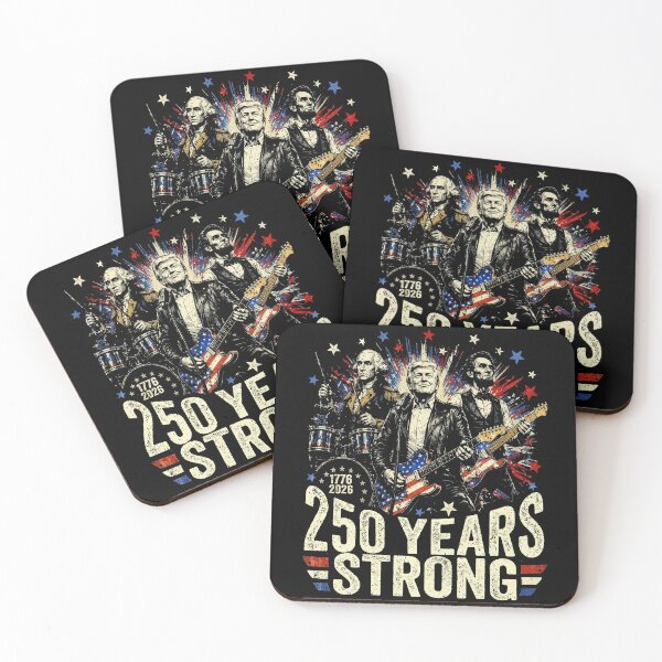 Item preview, 250 Years Strong 1776-2026 Trump Abraham-Lincoln-Playing-Guitar designed and sold by schoolofbullies.