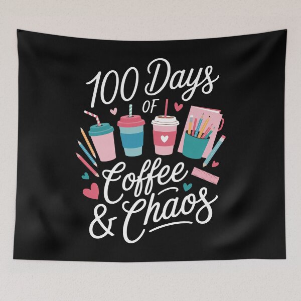 Item preview, 100 Days Of Coffee And Chaos Teacher 100th Day Of School designed and sold by TrinaEspinoza.
