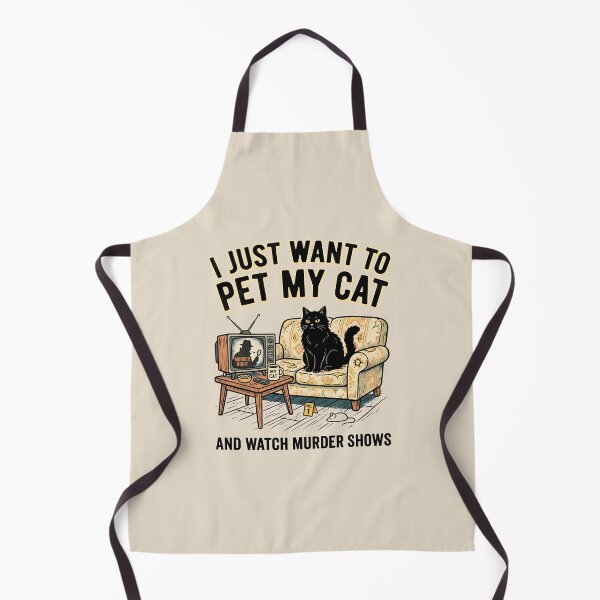 Item preview, I Just Want To Pet My Cat And Watch Murder Show designed and sold by dudelinart.