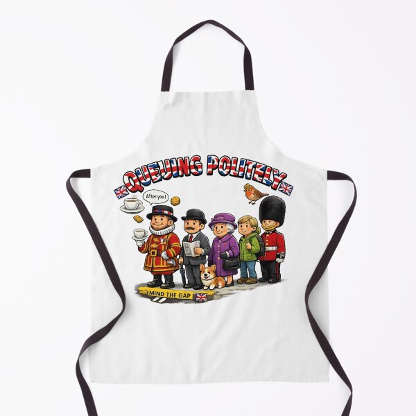 Item preview, Queuing Politely Funny British Design – Classic UK Queue Humour Artwork designed and sold by GarnerSupplyCo.