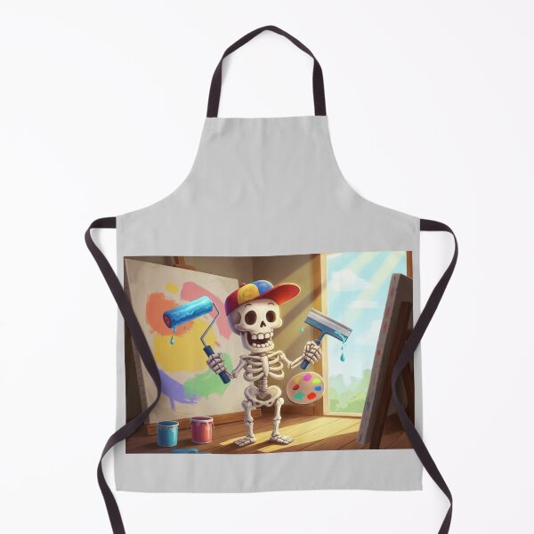 Item preview, Creative Skeleton Artist – Painting Studio Sticker Design designed and sold by Yasmine Mohammed.