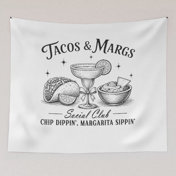 Item preview, Tacos & Margs Social Club Chip Dippin' Margarita Sippin' designed and sold by schoolofbullies.