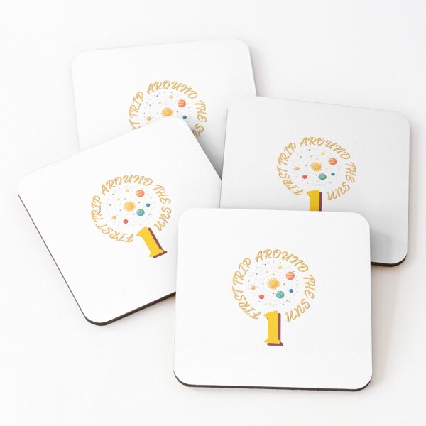 Item preview, First Trip Around The Sun – 1st Birthday Space Art designed and sold by ANoelleART.