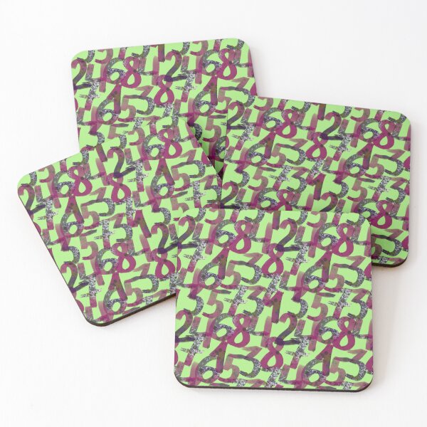 Item preview, Bright Green Seamless Numbers Pattern Modern Abstract Design designed and sold by EL-Lebedenko.