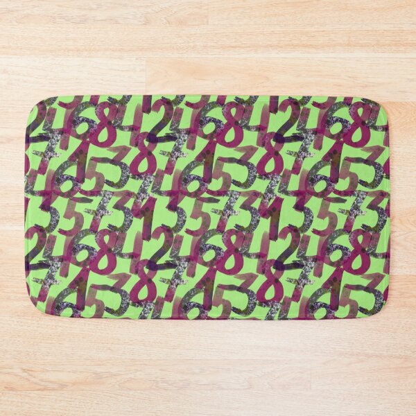 Item preview, Bright Green Seamless Numbers Pattern Modern Abstract Design designed and sold by EL-Lebedenko.