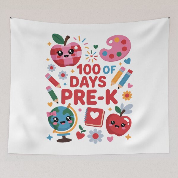 Item preview, 100 Days of Pre-k Valentine 100th Day of School Teacher Kids designed and sold by TrinaEspinoza.