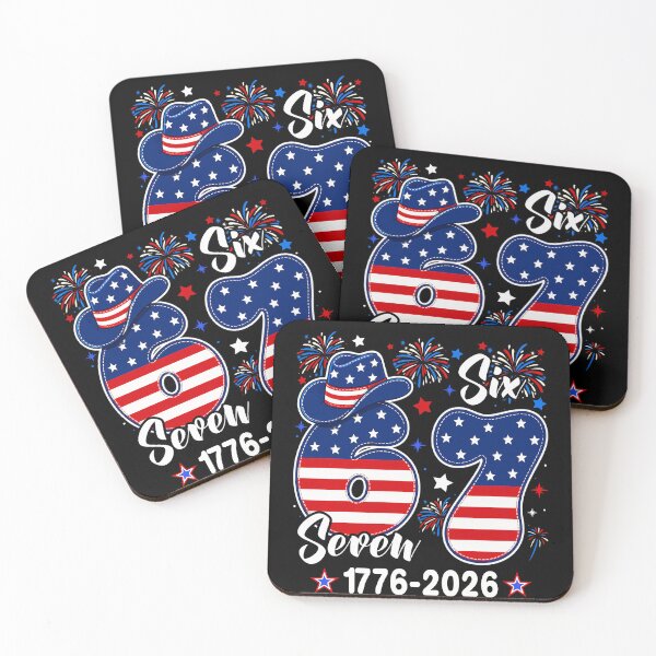 Item preview, 67 Six Seven Meme Funny 4th of July American Flag 1776-2026  designed and sold by schoolofbullies.