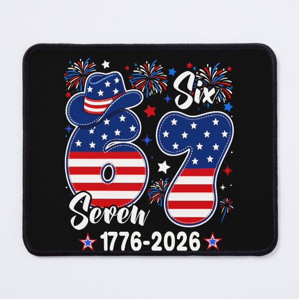 Item preview, 67 Six Seven Meme Funny 4th of July American Flag 1776-2026 designed and sold by schoolofbullies.