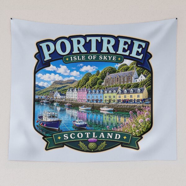 Item preview, Portree, Isle of Skye, Scotland designed and sold by Myra365Art.