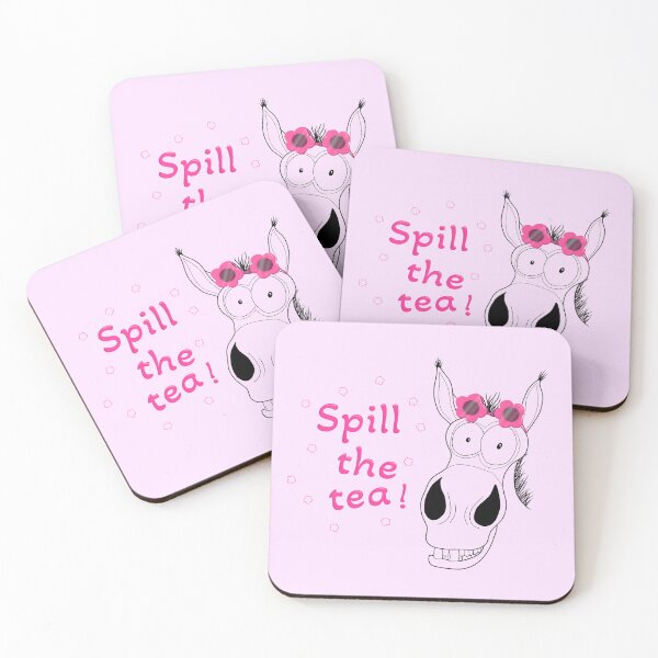 Item preview, Funny Gossip Donkey - Spill The Tea! Sarcastic Animal Art designed and sold by Ajova-.