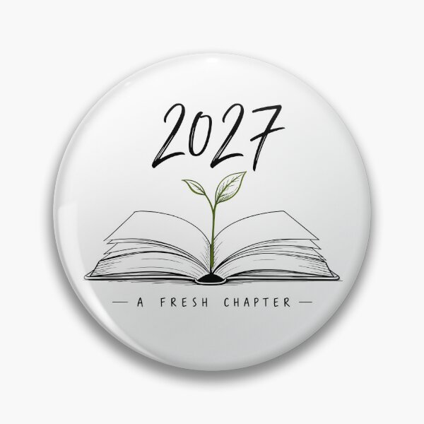 Item preview, 2027: A Fresh Chapter — Minimalist Book & Sprout Art designed and sold by MalisoStickers.
