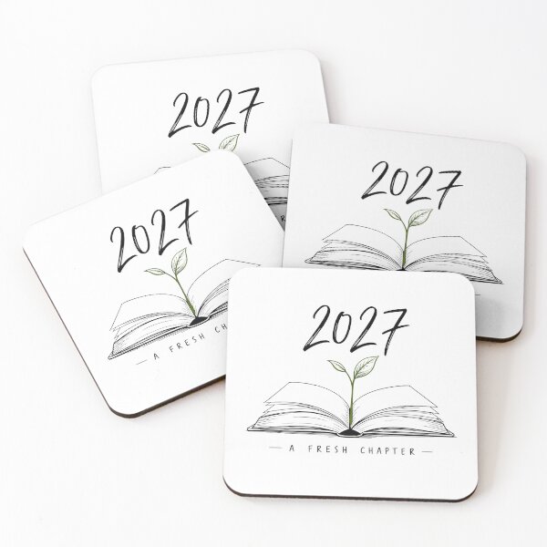 Item preview, 2027: A Fresh Chapter — Minimalist Book & Sprout Art designed and sold by MalisoStickers.