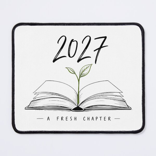 Item preview, 2027: A Fresh Chapter — Minimalist Book & Sprout Art designed and sold by MalisoStickers.