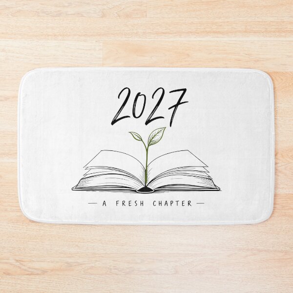 Item preview, 2027: A Fresh Chapter — Minimalist Book & Sprout Art designed and sold by MalisoStickers.