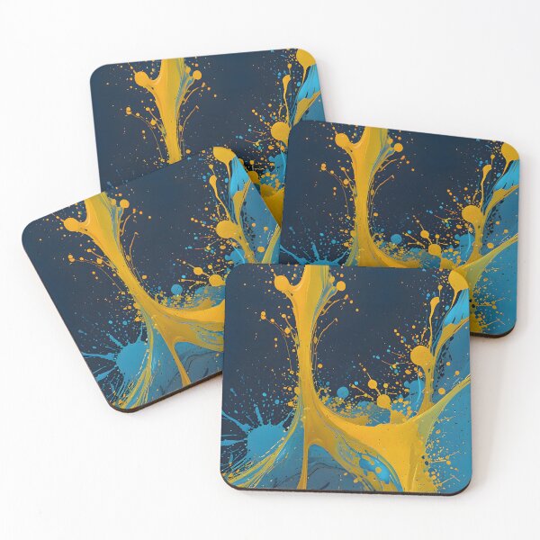 Item preview, Liquid Splash - Abstract Yellow and Blue Paint Drip designed and sold by Paulocdias.