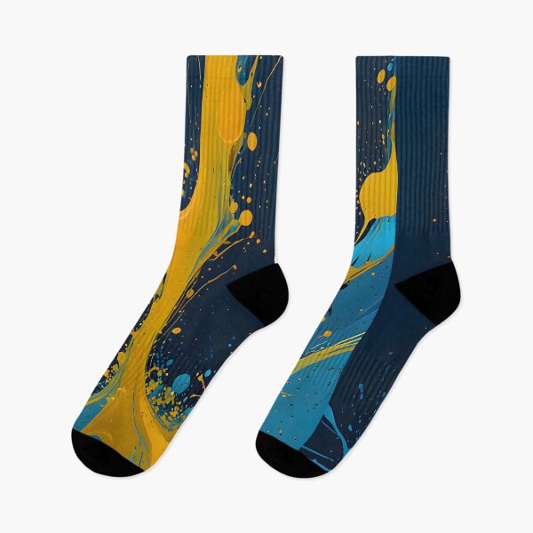 Item preview, Liquid Splash - Abstract Yellow and Blue Paint Drip designed and sold by Paulocdias.