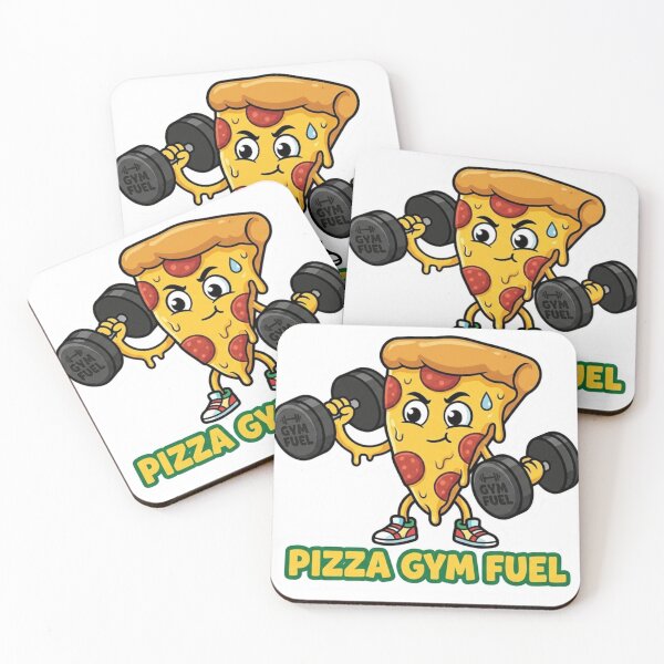 Item preview, Funny Pizza Lifting Weights - Gym Fuel Sticker designed and sold by JeevanStickers.