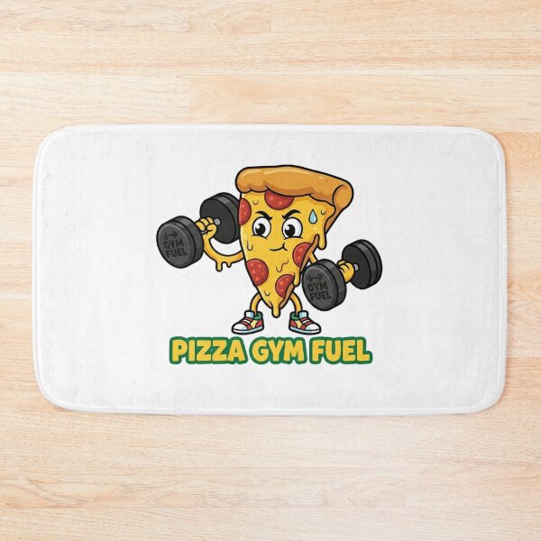 Item preview, Funny Pizza Lifting Weights - Gym Fuel Sticker designed and sold by JeevanStickers.