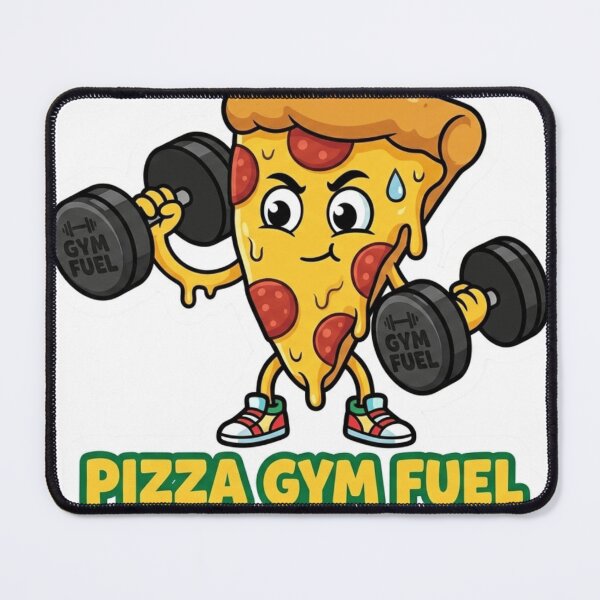 Item preview, Funny Pizza Lifting Weights - Gym Fuel Sticker designed and sold by JeevanStickers.