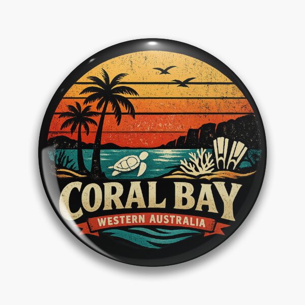 Item preview, Coral Bay Australia Beach Vintage Sunset designed and sold by Yellowriversss.