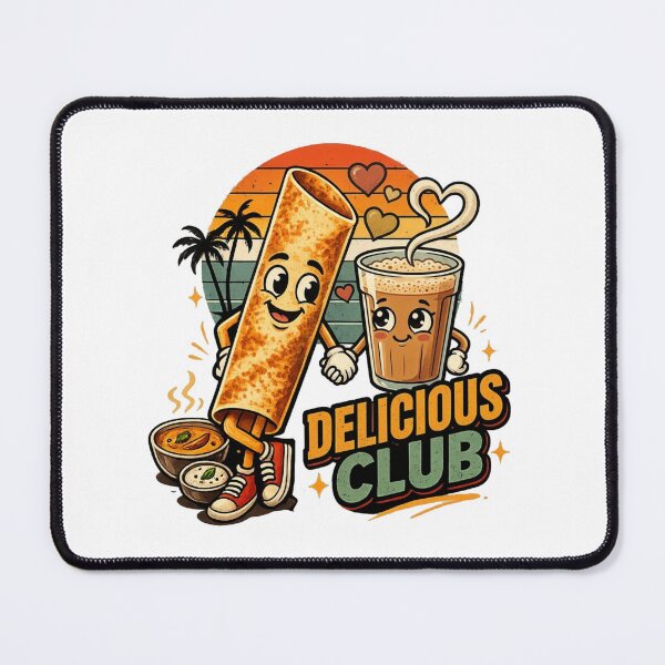Item preview, Delicious Club – Cute Dosa & Filter Coffee South Indian Food Lover Design designed and sold by Globalcitytees.