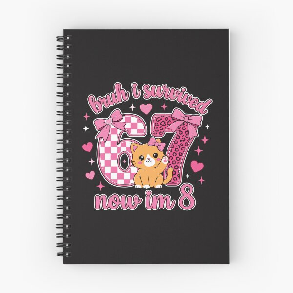 Item preview, Bruh I Survived 6 7 Now Im 8 Cute Cat Birthday Girl  designed and sold by kiralynstration.