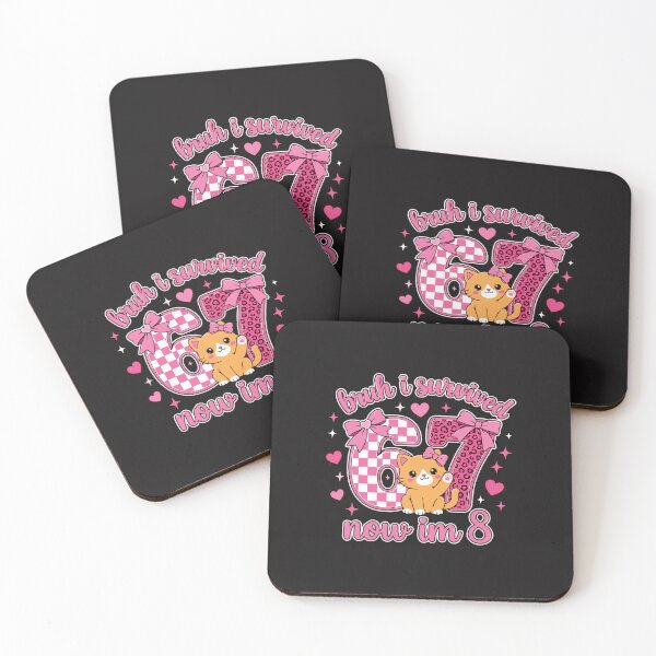 Item preview, Bruh I Survived 6 7 Now Im 8 Cute Cat Birthday Girl  designed and sold by kiralynstration.