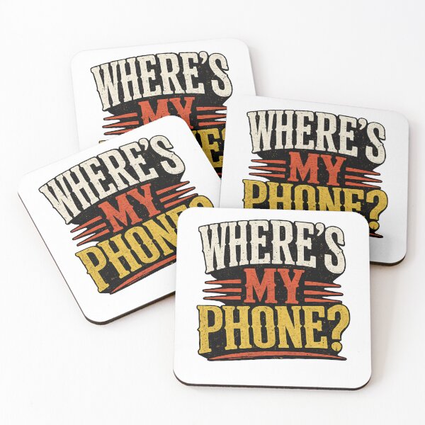 Item preview, Where’s My Phone? Funny Retro Vintage Distressed Typography Design designed and sold by KittyPawMeow.