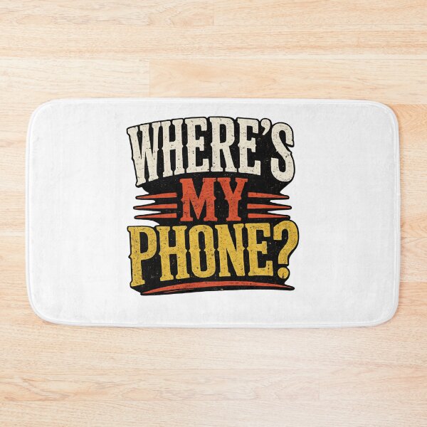 Item preview, Where’s My Phone? Funny Retro Vintage Distressed Typography Design designed and sold by KittyPawMeow.