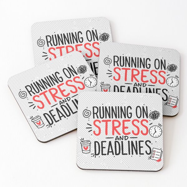 Item preview, Running On Stress And Deadlines Student Life Design designed and sold by CozyCramStudio.