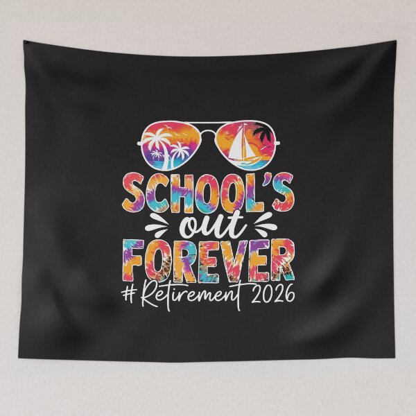 Item preview, Schools Out Forever Retirement 2026 Funny Teacher Retro designed and sold by kiralynstration.