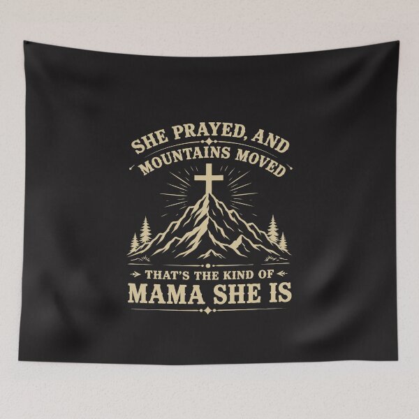 Item preview, She Prayed And Mountains Moved Christian Faith Retro designed and sold by kiralynstration.