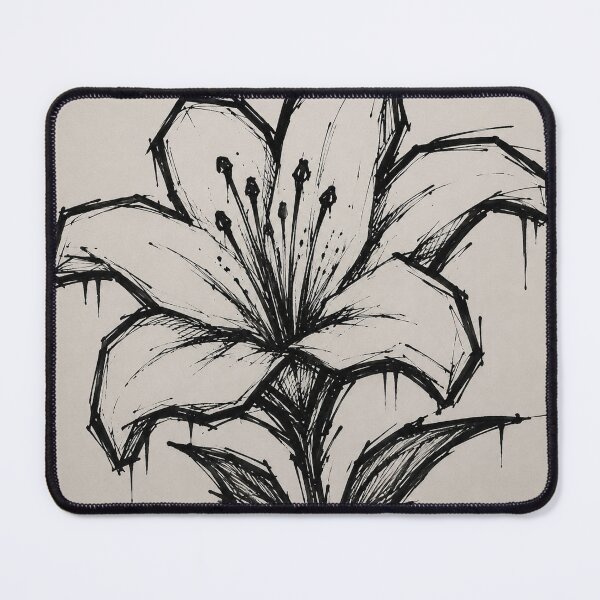 Item preview, Graffiti Flower Black Ink Urban Botanical Art designed and sold by DrizzyV.