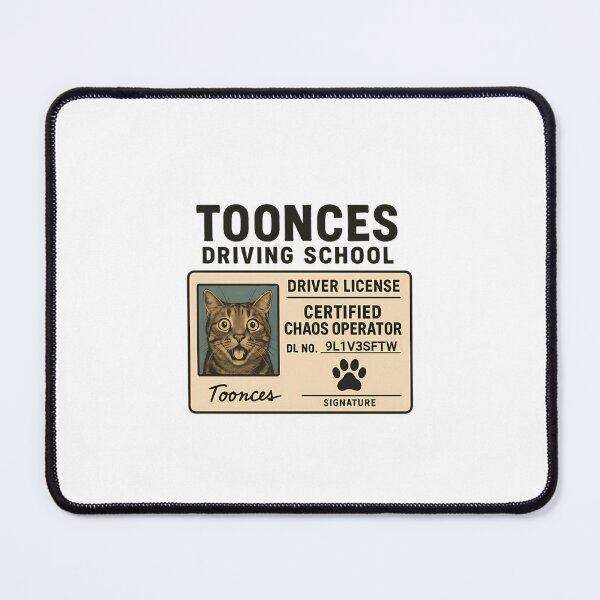 Item preview, Toonces Driving School Funny Cat Parody License designed and sold by UllricKramer.