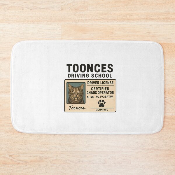 Item preview, Toonces Driving School Funny Cat Parody License designed and sold by UllricKramer.