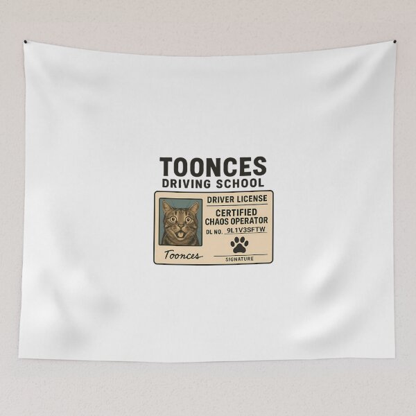 Item preview, Toonces Driving School Funny Cat Parody License designed and sold by UllricKramer.