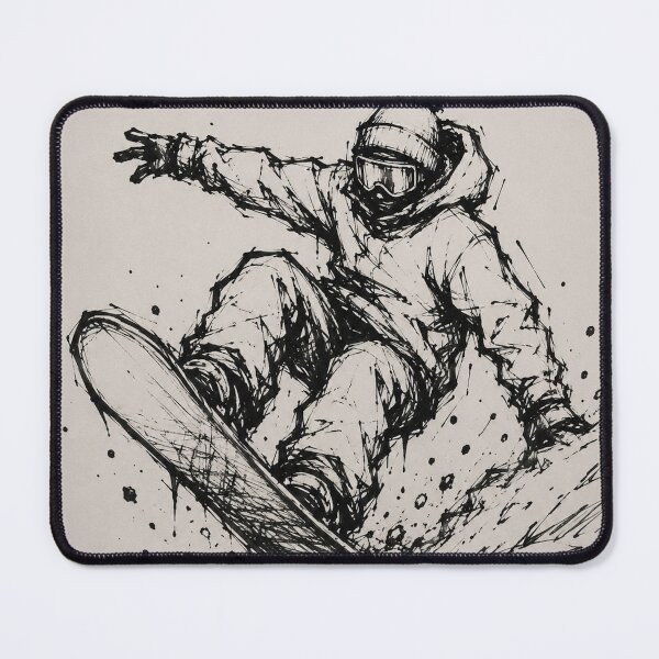 Item preview, Snowboard Rider Black Ink Extreme Sports Sketch designed and sold by DrizzyV.