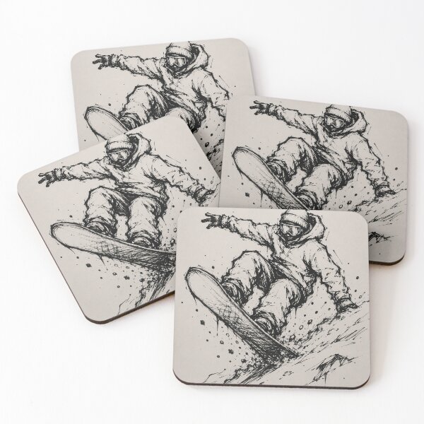 Item preview, Snowboard Rider Black Ink Extreme Sports Sketch designed and sold by DrizzyV.