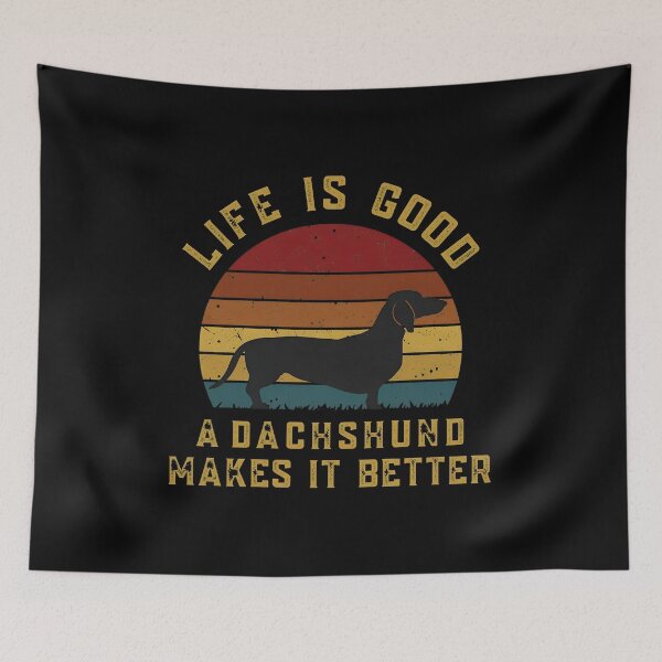 Item preview, Life Is Good Dachshund Sunset Dog designed and sold by Dmo3HarkoArt.