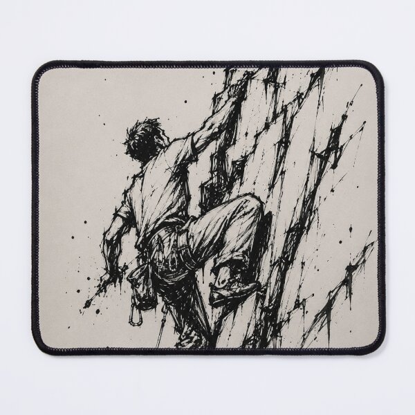 Item preview, Rock Climber Black Ink Outdoor Adventure Sketch designed and sold by DrizzyV.