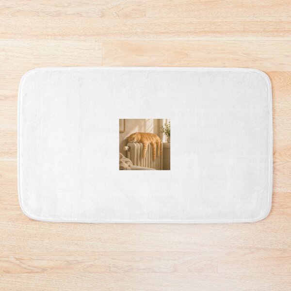 Item preview, Sleepy Orange Cat Melted On Radiator designed and sold by LovelyCatGalaxy.