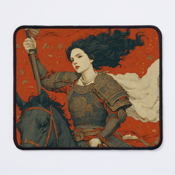 Item preview, Female Warlord on Black Horse with War Fan designed and sold by WoofPalette.