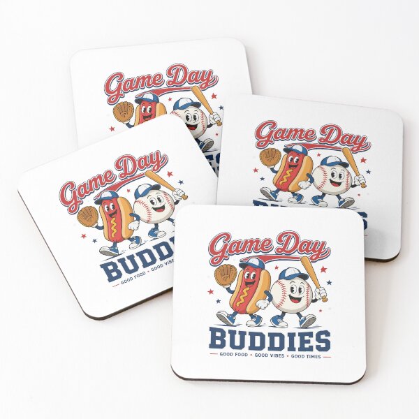 Item preview, Game Day Besties Funny Baseball Hotdog Retro Sports designed and sold by kiralynstration.