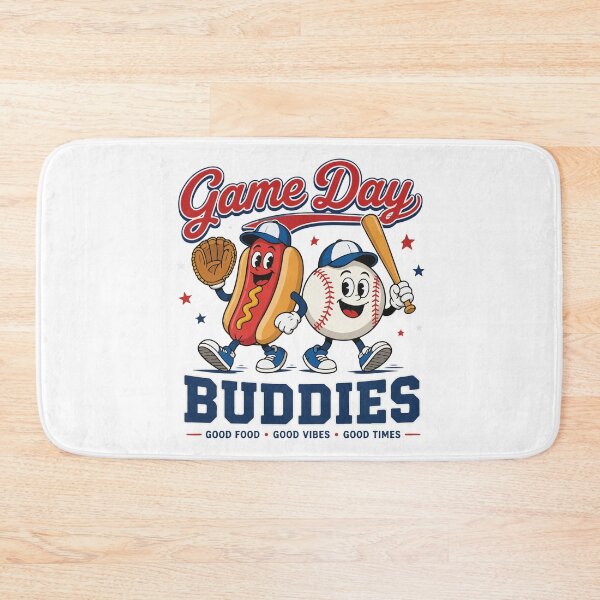 Item preview, Game Day Besties Funny Baseball Hotdog Retro Sports designed and sold by kiralynstration.