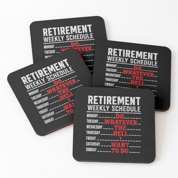 Item preview, Retirement weekly schedule designed and sold by zoes-ink.