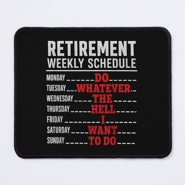 Item preview, Retirement weekly schedule designed and sold by zoes-ink.